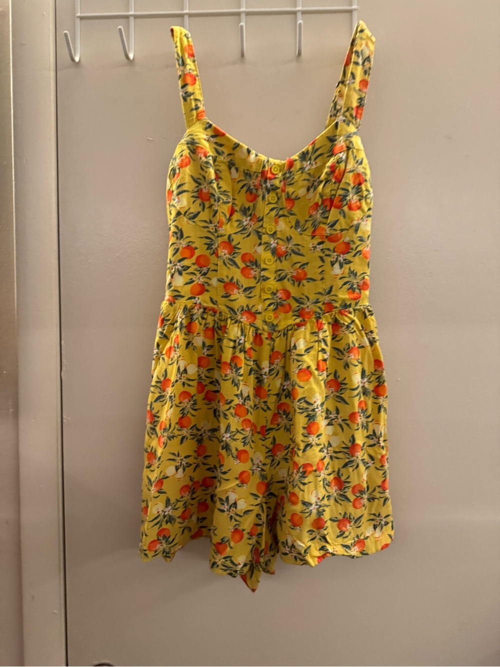 Yellow Orange-Print Girls' Sundress